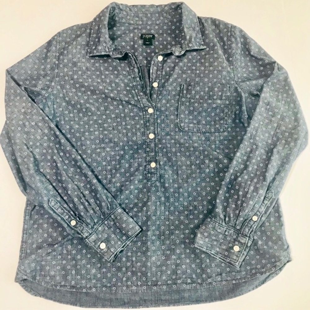 J.Crew Denim Half Button-up shirt
